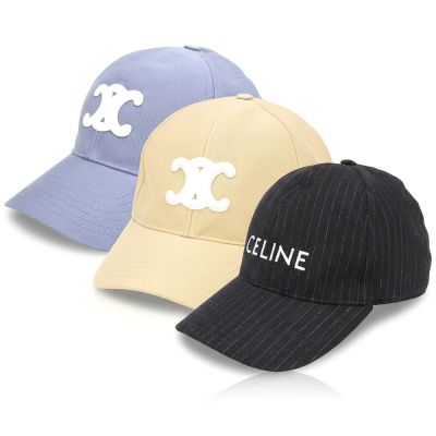CELINE 賽琳 凱旋門刺繡 x字母條紋羊毛 棒球帽-多款可選