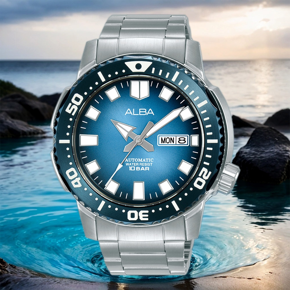 ALBA 雅柏Tokyo Design 潛水風格機械錶雙12送禮首選-46mm (AL4629X1