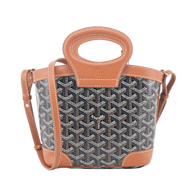 GOYARD Beluga 帆布束口兩用包-迷小/黑棕