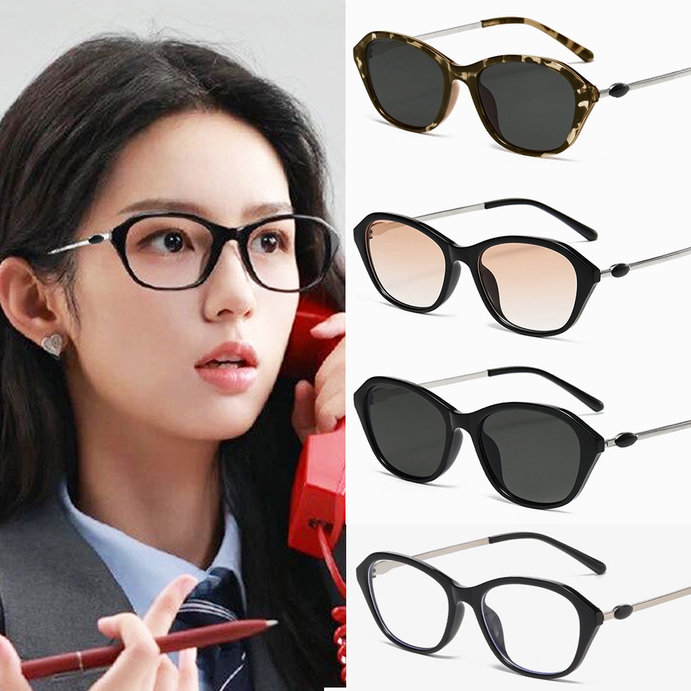 seoul show首爾秀復古老錢風貓眼素顏平光太陽眼鏡UV400墨鏡507