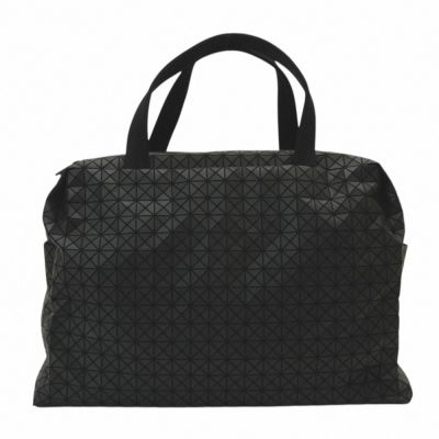 ISSEY MIYAKE  BAOBAO 幾何細方格手提公事包(霧面黑)中款