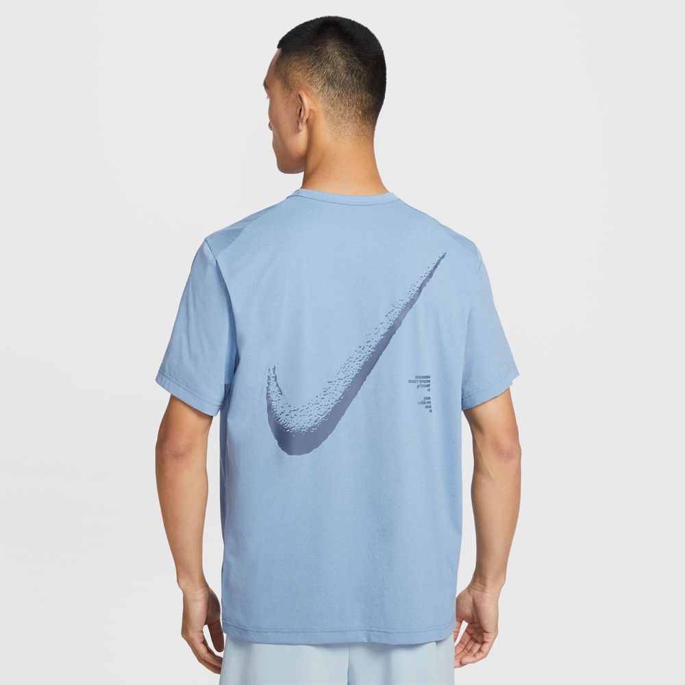 NIKE 短袖上衣男訓練慢跑速乾AS M NK DF HYVERSE GFX SS TOP 藍IF2198