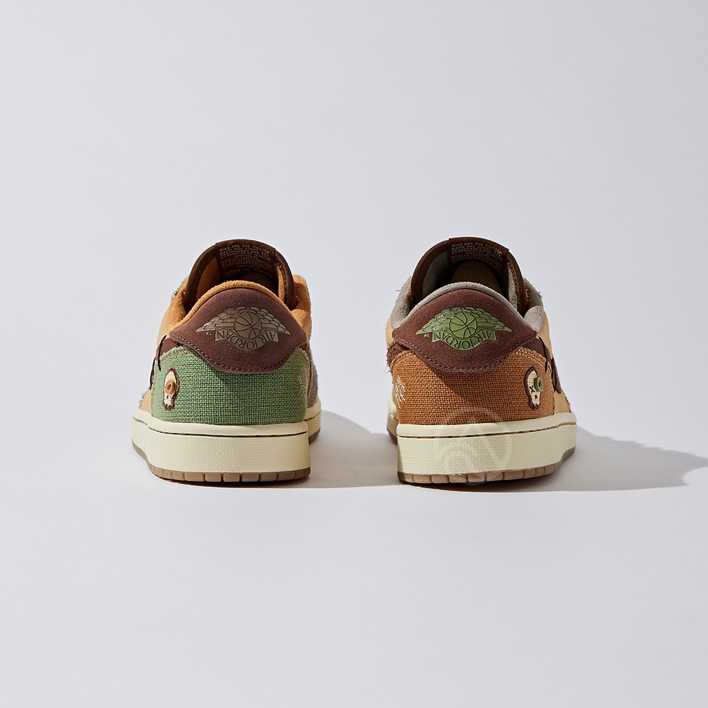 25.5cm DZ7292-200 AIR JORDAN 1 RETRO LOW OG Zion Williamson Voodoo Flax and Oil Green エアジョーダン ロー ザイオン ウィリアムソン ブードゥー