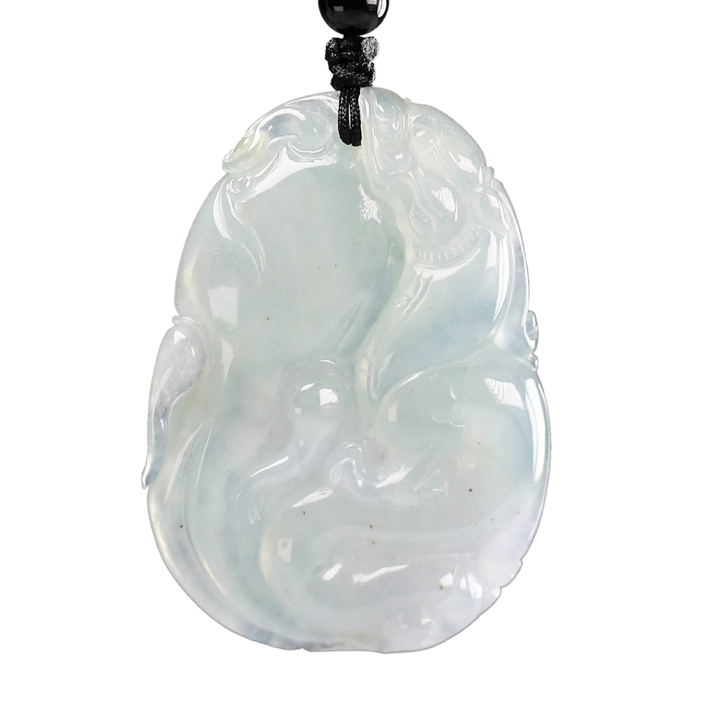 漢石齋】天然A貨冰種翡翠貔貅玉佩吊墜(36*51*8mm) | 漢石齋| Yahoo購物中心