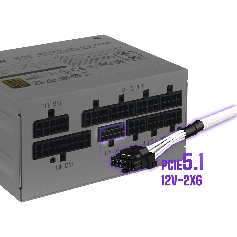 Cooler Master V SFX GOLD 850 ATX 3.1 80Plus金牌850W 電源供應器白色