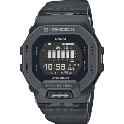 CASIO 卡西歐 G-SHOCK 纖薄運動系藍芽計時手錶 開學購物季 送禮首選-沉著黑 GBD-200-1
