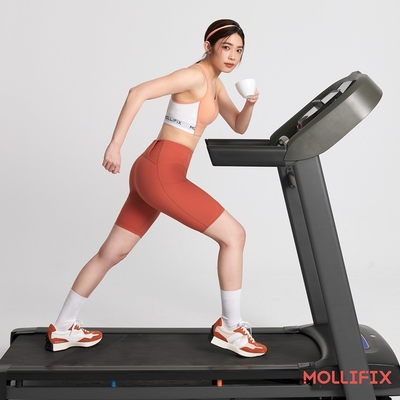 Mollifix 瑪莉菲絲 林思宇_宇宙推薦_AIRY FAST 抗菌跑步輕速五分褲(暖橘)、瑜珈服、Legging