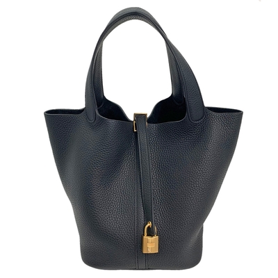 HERMES 經典Picotin Lock TAGO牛皮手提鎖頭包(黑-22cm)