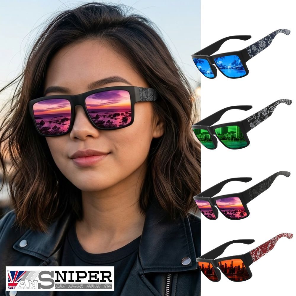 [ANSNIPER]SP-KP801-1031抗uv400保麗萊偏光REVO鏡片多米巴紋流行時尚款男女偏光太陽眼鏡