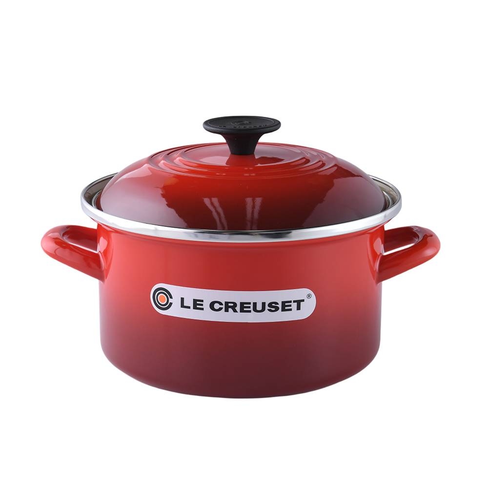 Le Creuset 琺瑯便利湯鍋20cm 3.7L 櫻桃紅琺瑯鍋深鍋(電磁爐IH爐可用