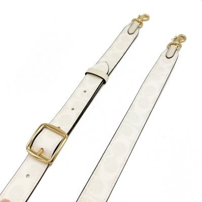 COACH 經典C LOGO斜揹帶/斜背帶(白)