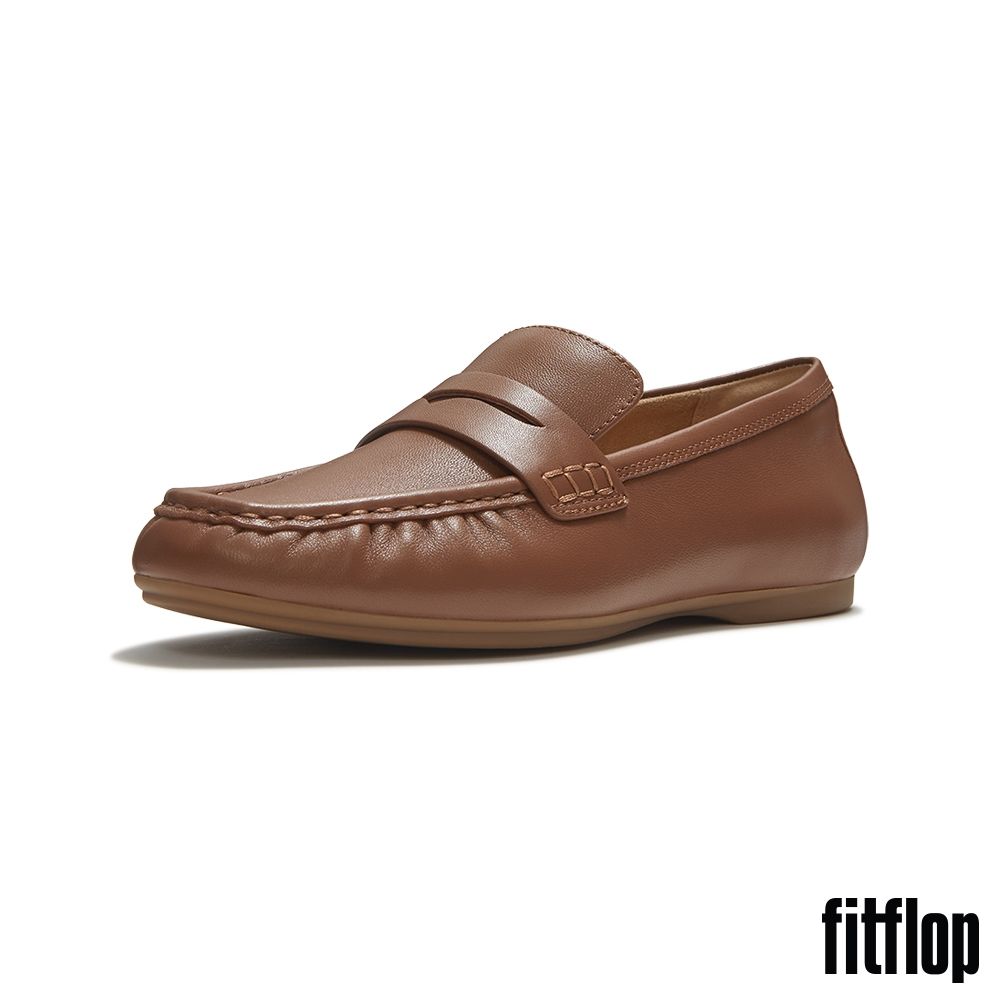 【FitFlop】DELICATO 皮革樂福鞋-女(陶土棕色) (陶土棕色)