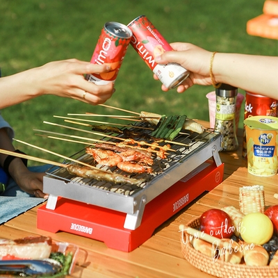 Conalife 4入組-家用露營便攜BBQ燒烤架