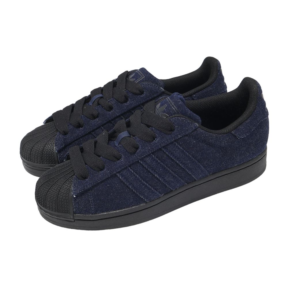 adidas 休閒鞋 Superstar II W 女鞋 黑 藍 牛仔 單寧 愛迪達 JS4018