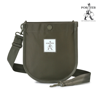 PORTER INTERNATIONAL - 純粹質感BISHOP斜背包 - 碳灰綠