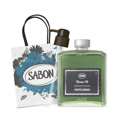 SABON 紳士沐浴油 400ml 附壓頭+紙袋 (公司貨)
