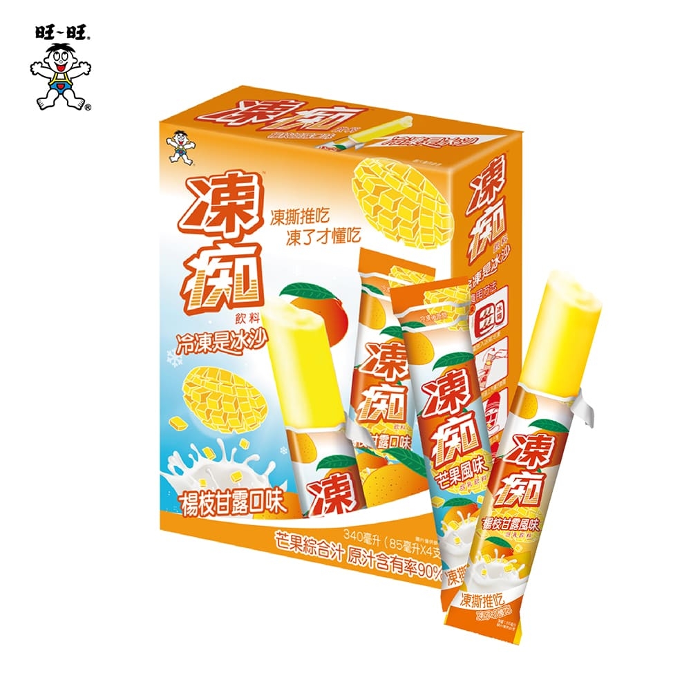 旺旺凍痴飲料-楊枝甘露口味(85ml x 4支) | 果凍/蒟蒻/羊羹| Yahoo購物中心