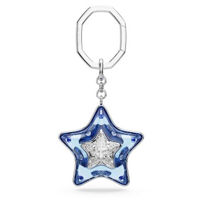 SWAROVSKI 施華洛世奇 Sublima 璀璨光采星星造型手袋吊飾 鑰匙圈 鑰匙扣 周年慶獻禮 送禮推薦-藍 5763030