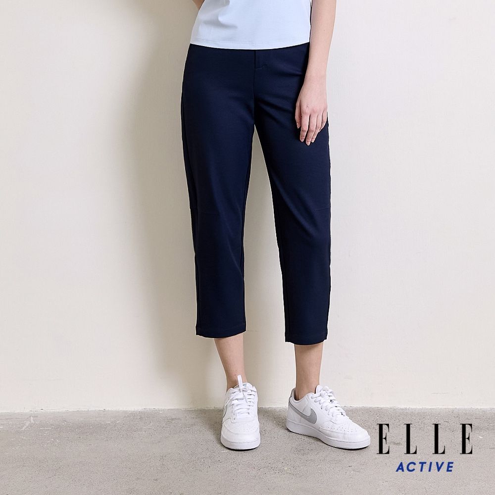ELLE ACTIVE 女款 清爽舒適七分休閒褲-深藍色(EA26S1W3401#39)