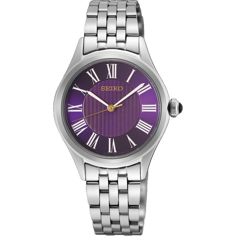 SEIKO 精工 CS系列 145週年 江戶紫 限量時尚腕錶(HGH004P1)29.6mm SK008