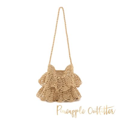 Pineapple Outfitter-浪漫輕盈編織百摺肩背包-金色