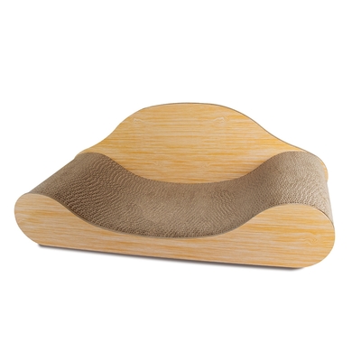 貓本屋 木紋色U型 躺椅沙發貓抓板(L號)