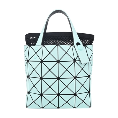 ISSEY MIYAKE 三宅一生 BAOBAO 4x4皮革質感手提包(附可摺疊提袋)-薄荷綠