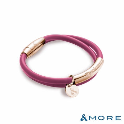 &MORE愛迪莫 Desire 渴望鈦鍺手環 (玫瑰金-蜜桃紅)