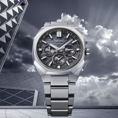 SEIKO 精工 Astron GPS衛星校時 太陽能雙時區計時腕錶-43.4mm黑 SK040 5X63-0AA0D/HAB002J1