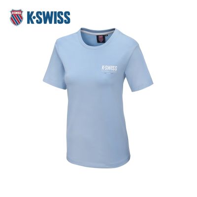 K-SWISS 短袖T恤 26SS TEE 22 W 短上衣 女短袖上衣 淺藍色 1913685-455