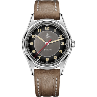 TITONI 梅花錶 傳承系列百周年紀念機械錶 開學換新季 送禮推薦-39mm 83019 S-ST-638