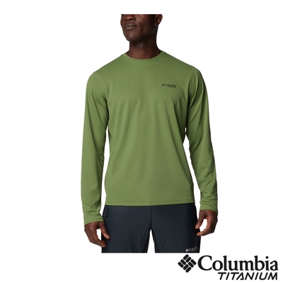 Columbia 哥倫比亞 男款-超防曬UPF50快排長袖上衣-綠色 UAE81790GR/IF