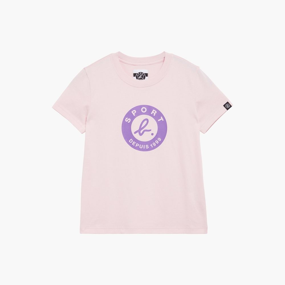 agnes b.Sport b. 女裝 logo 圖案T恤 多款 (圓形logo(粉))