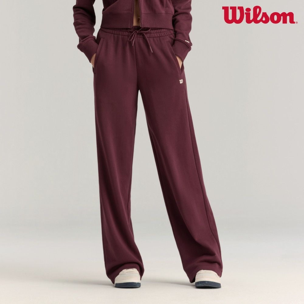 【Wilson威爾森】Suit Sweatpants 女款 服飾 長褲 長春花藍/皇家紅 (皇家紅)