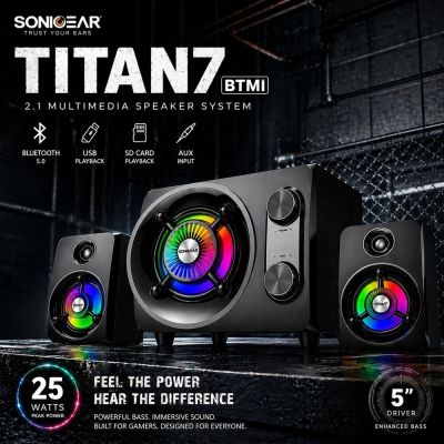 【SonicGear】Titan7泰坦星七號2.1聲道 幻彩藍牙無線多媒體音箱