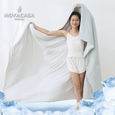 HOYACASA ICEBABY極凍涼感冰寶涼被2.0(150×200cm)-森霧抹茶