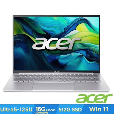 Acer 宏碁 Swift Lite SFL16-51M-59M6 16吋輕薄筆電(CU5-125U/16G/512G/Win11)