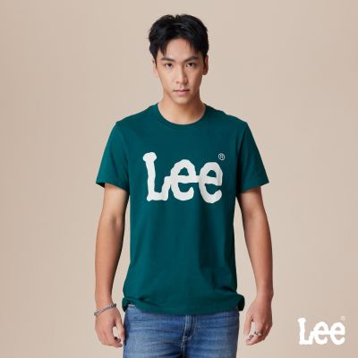 Lee 男款 LEE LOGO印花短袖圓領TEE 墨綠色 LB602005718