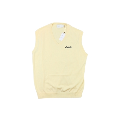 COACH奶油色毛衣背心 (女版S/M/L)