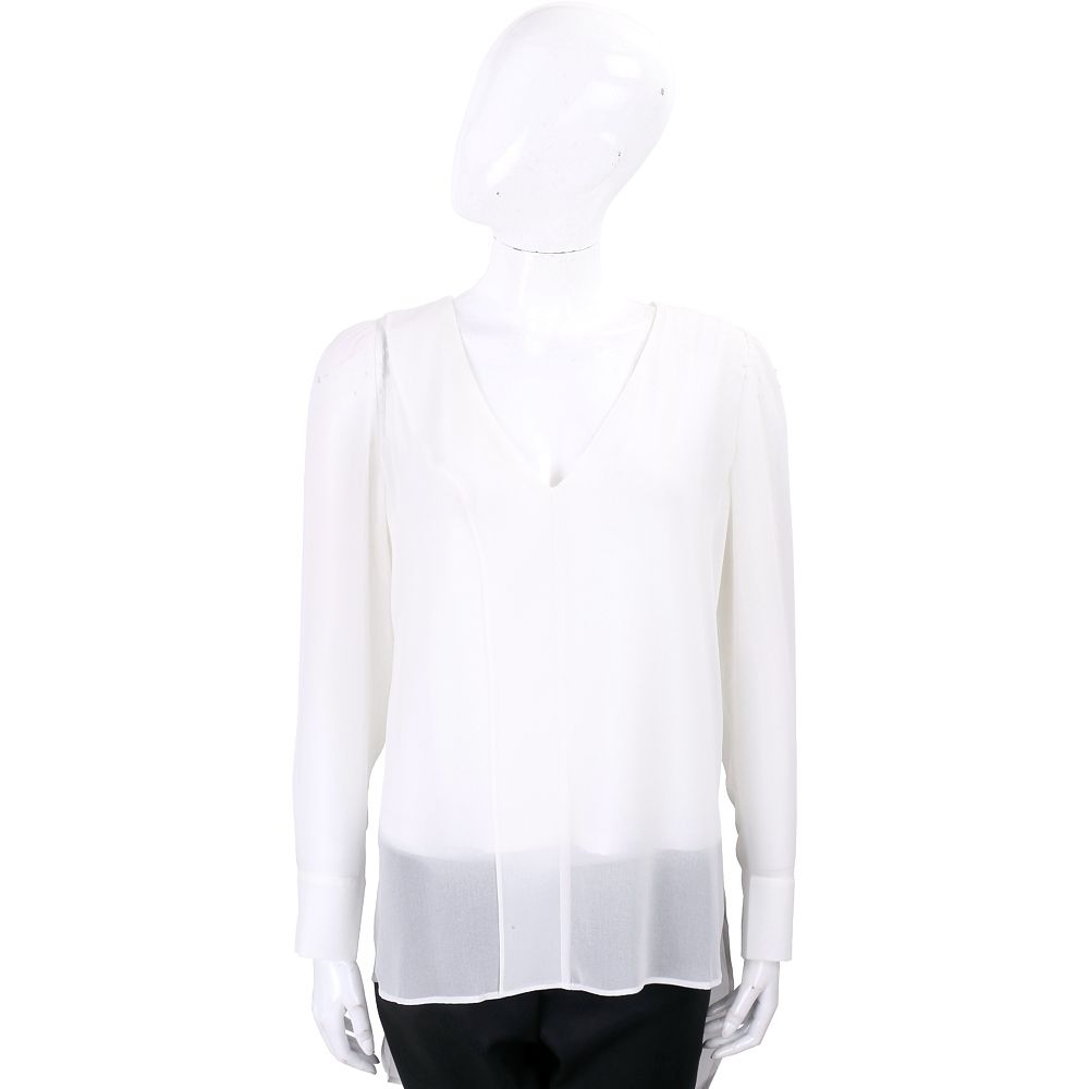 Max Mara集團 經典T恤 TEE 均一價 (半透膚不規則設計白)