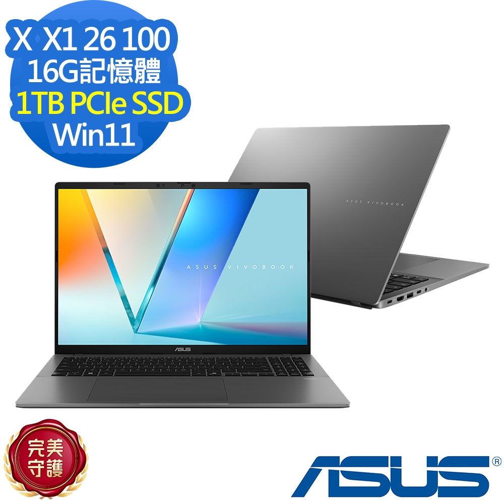 ASUS 華碩 S3607QA 16吋效能筆電(X  X1 26 100/16G/1TB SSD/Vivobook S16/夜幕灰/特仕版)