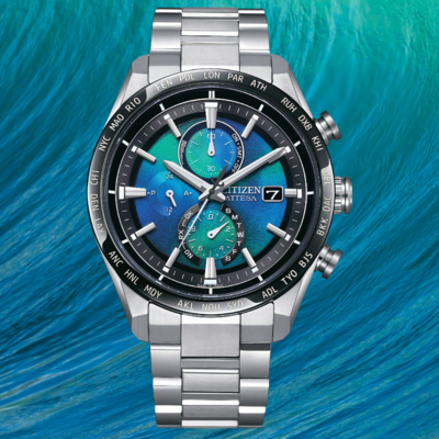 CITIZEN星辰錶 GENT S AT8188-64L 全球限量款千彩之海超級鈦光動能時尚腕錶 42mm