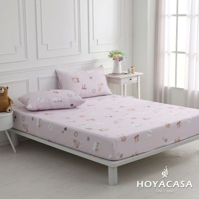 HOYACASA 60支天絲枕套床包三件組- 甜夢熊熊(雙人)