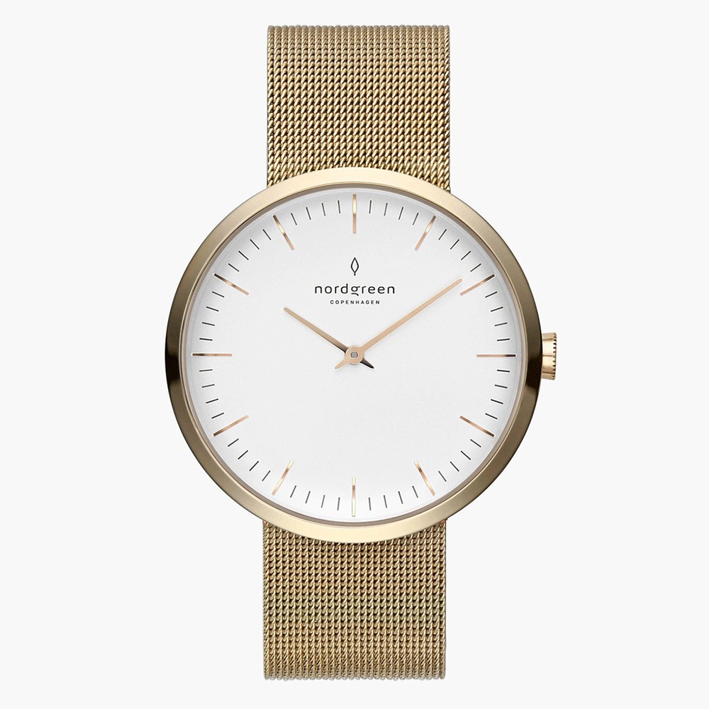 Nordgreen Infinity無限 香檳金米蘭帶腕錶32mm(IN32GOMEGOXX)