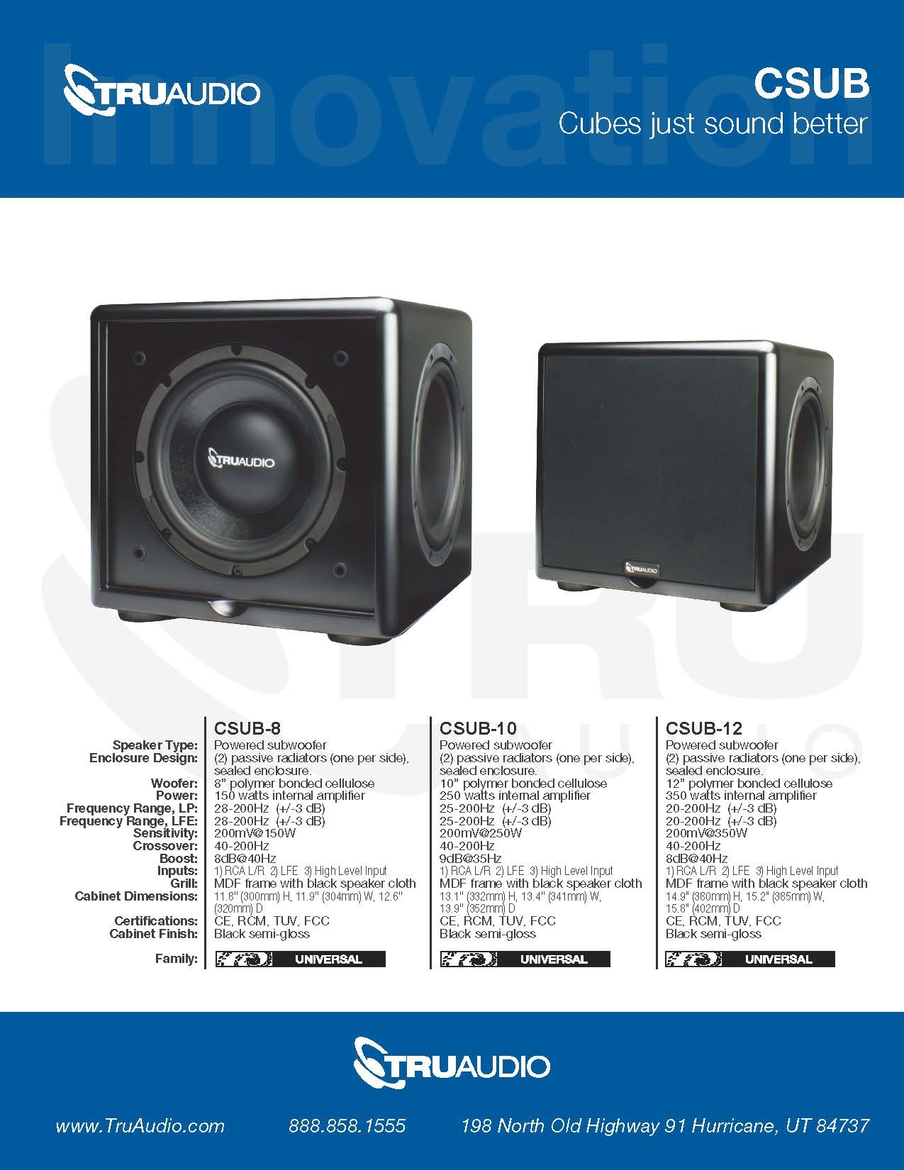 TRUAUDIO美國 CSUB-12 - 詳情1