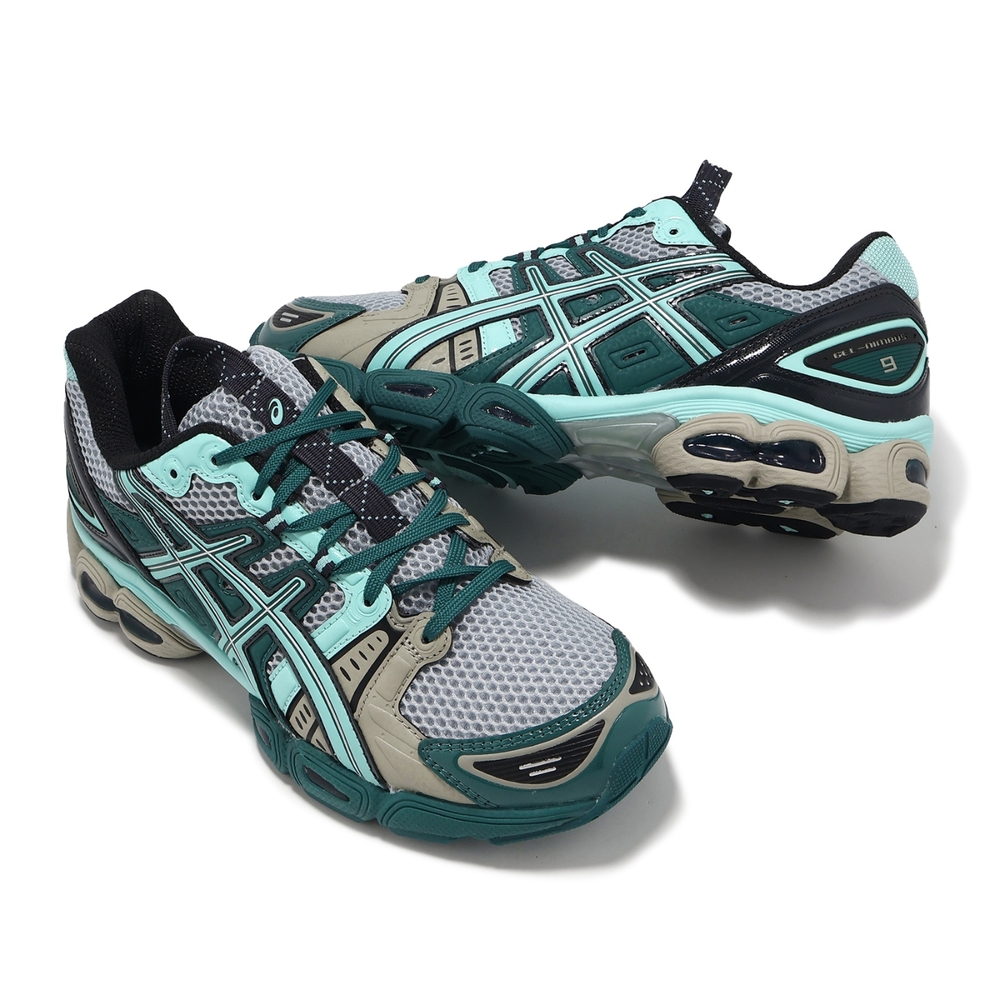 Asics x Kiko 休閒鞋UB3-S GEL-Nimbus 9 男鞋綠黑聯名拼接千禧跑鞋亞瑟