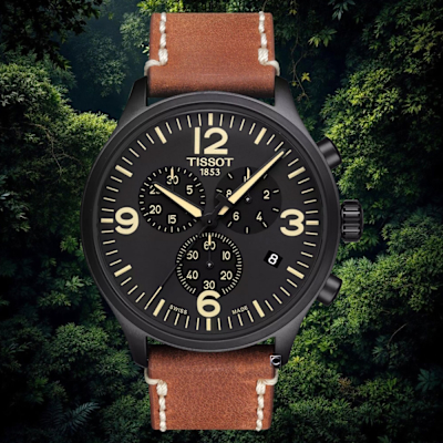 TISSOT天梭 韻馳系列 Chrono XL 計時時尚腕錶-黑x咖啡-45mm T1166173605700