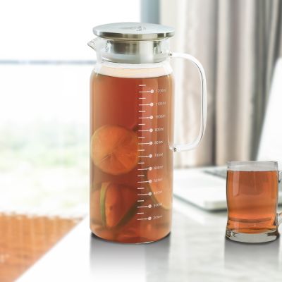 寶馬牌高型多功能雙用玻璃壺-1300ml-1入