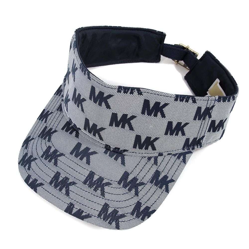 MICHAEL KORS 滿版MK空頂潮款遮陽帽(子夜藍)