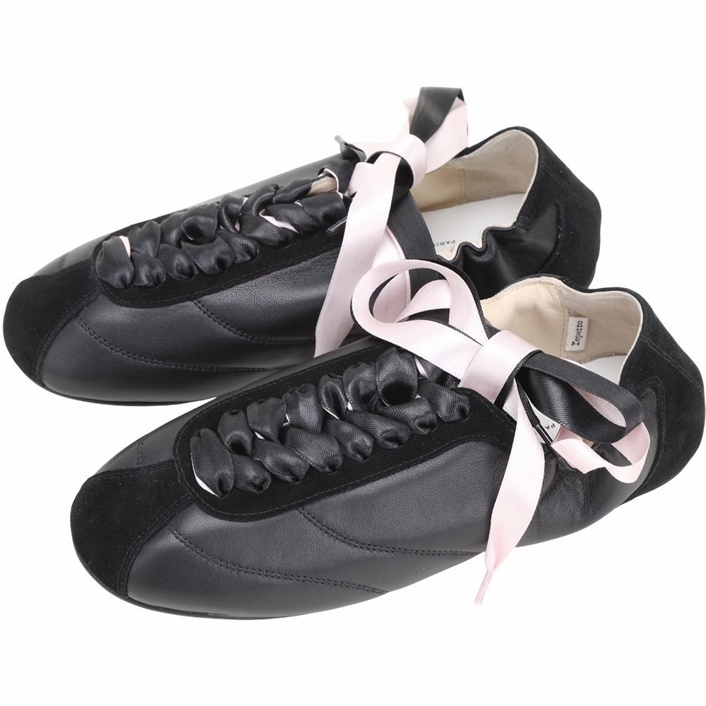 HOGAN vs Repetto Cool德訓鞋/芭蕾舞鞋-多款 (Repetto 雙層緞帶運動鞋(黑色))